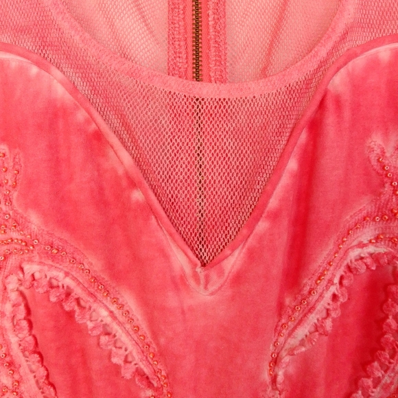 Free People Ice Ice Baby Coral Bodycon Dress Sz S - Picture 10 of 16